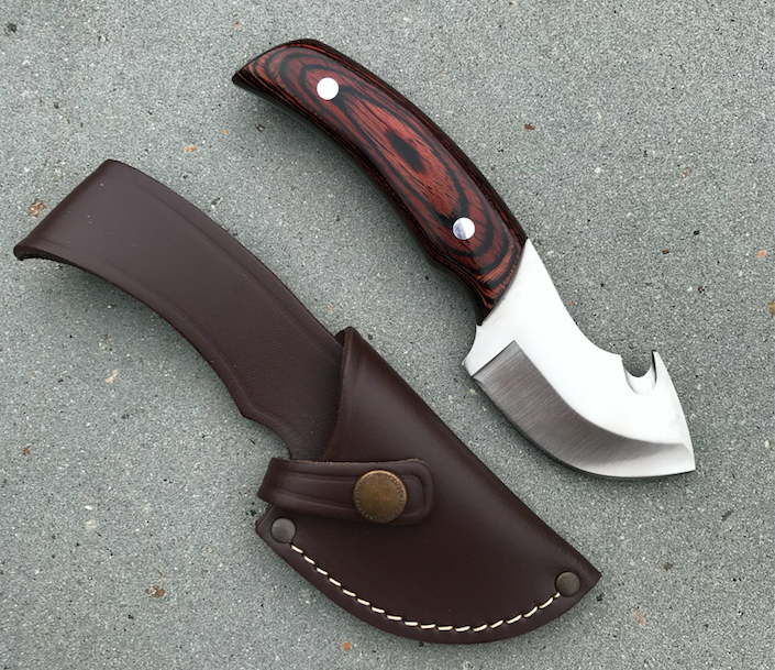 Cudeman Haakon Jagdmesser mit stabilisiertem Holz & Gürtelhaken