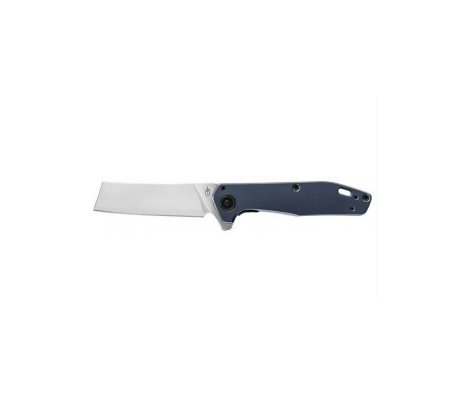 Gerber Fastball Cleaver foldekniv med bred klinge og blå håndtag til EDC