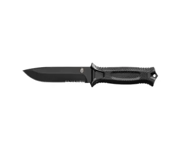 Gerber Strongarm Feststehendes Messer mit Sägezahnung Schwarz