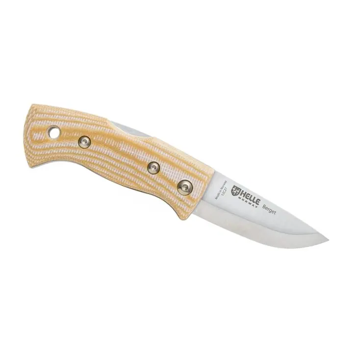 Helle Berget - Beiger Canvas Micarta Messer