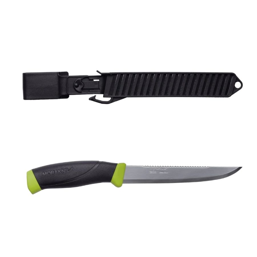 Morakniv Companion Fischmesser mit Schupper 150 (S) – Limettengrün